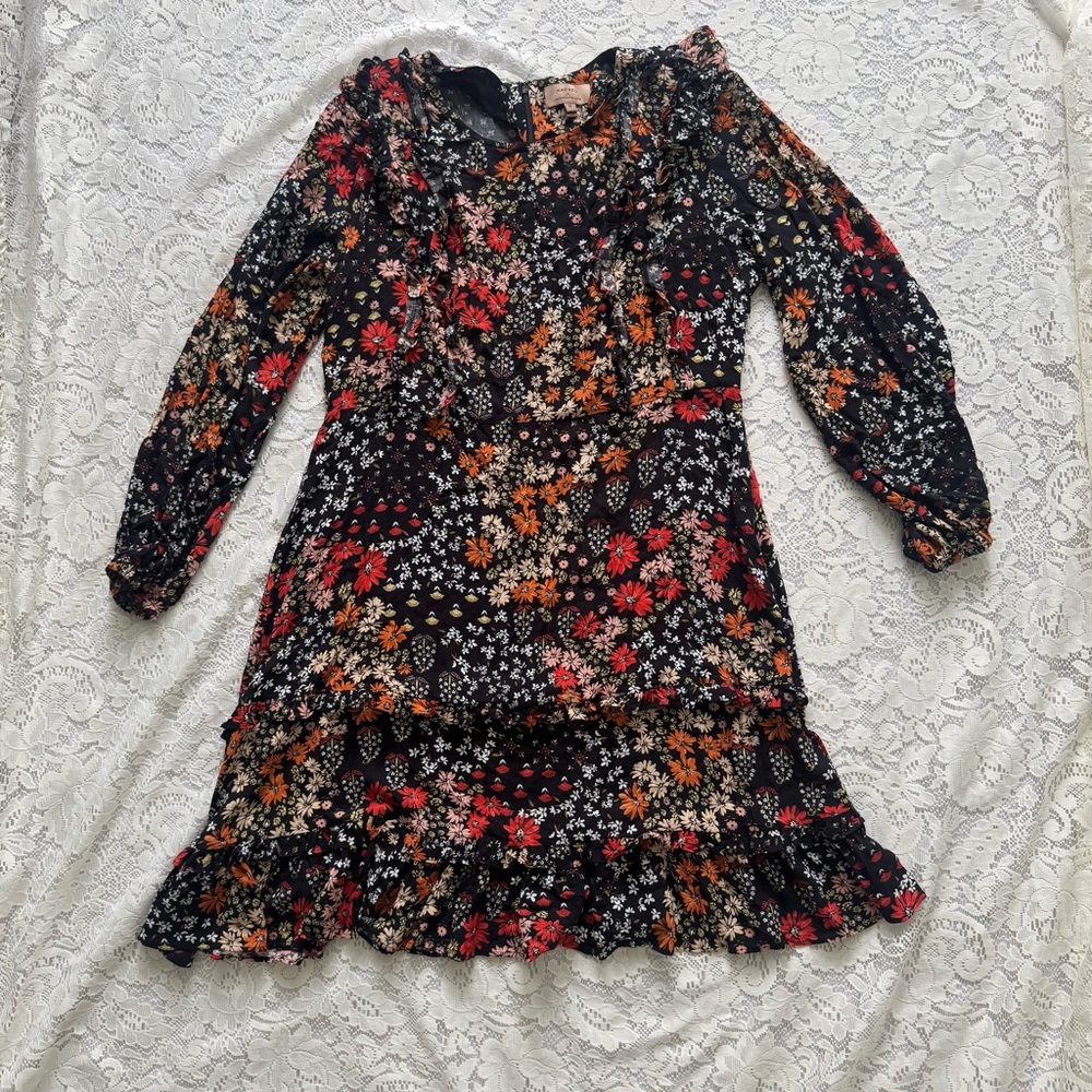 Kachel x Anthropologie Floral Dress with Sleeves Size 12